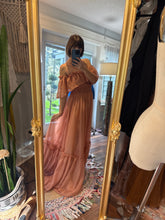 Load image into Gallery viewer, Preorder 6-8 week coral show off those shoulders chiffon dress