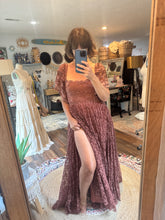 Load image into Gallery viewer, One of a kind (dye flaw) hand dyed lace dress ready to ship sale