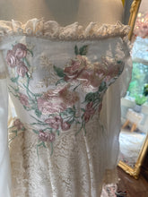Load image into Gallery viewer, Ready to ship one of a kind Glory Dress in off white and ivory linen cotton/chiffon/vintage lace and embroidery