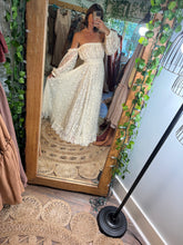 Load image into Gallery viewer, Ready to ship you glow girl gown in soft embroidery lace ivory dress gown sale