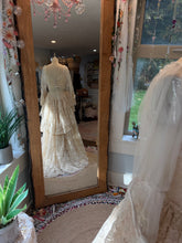 Load image into Gallery viewer, Sample sale ready to ship lace dress lined in satin fits sm-large