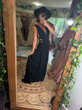 Load image into Gallery viewer, Preorder 6 to 8 weeks Love me Wild linen cotton black dress