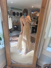 Load image into Gallery viewer, Ready to ship two dress deal prairie hearts and Hand dyed beige hey babe dress