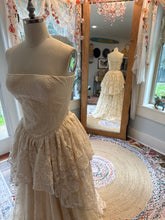 Load image into Gallery viewer, Sample sale ready to ship ivory lace low waisted corset dress
