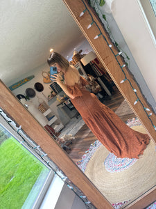 Preorder all 6 weeks or so - new Brown - so Sara two piece dress