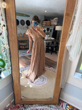 Load image into Gallery viewer, RESERVED Ready to ship gauze and lace beige dress