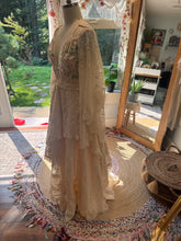 Load image into Gallery viewer, Ready to ship the kindest heart dress embroidery cotton with lace sleeves one of a kind sale
