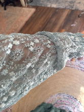 Load image into Gallery viewer, (Dress lining has dye flaw) Hand dyed hey babe in emerald flash sale ready to ship comes with a lace top as shown