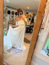 Load image into Gallery viewer, Ready to ship sale show off those shoulders cotton with lace ruffle