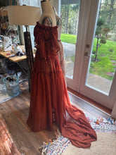 Load image into Gallery viewer, Mystical wonders rusty brownish sheet chiffon two piece dress ready to ship