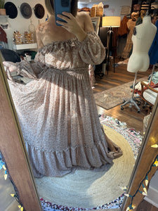 (Brown florals ) Ready to ship kismet two piece very slightly sheer on sale