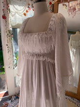 Load image into Gallery viewer, Sample sale Boho Dreams dress in white linen cotton with fringe ready to ship