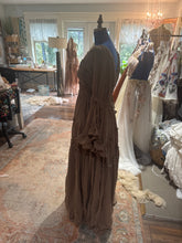 Load image into Gallery viewer, Ready to ship Fearless Hearts dress tan brown linen cotton reversible