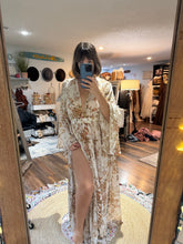 Load image into Gallery viewer, Ready to ship two dress deal Ophelia dress in crinkle (sheer) with brown Athena dress