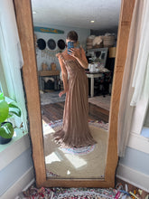 Load image into Gallery viewer, Amazing two dress deal dreams dress in crinkle floral and tan brown always dress