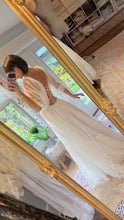 Load image into Gallery viewer, THREE DRESS DEAL  sale Ready to ship smitten dress off white tulle, soul mate brown cotton and lace, sale poetry dress brown floral chiffon