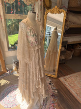 Load image into Gallery viewer, Ready to ship the kindest heart dress embroidery cotton with lace sleeves one of a kind sale