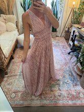 Load image into Gallery viewer, New style ready to ship love me wild in lace this one is Rose blush. Maternity friendly reclamation dress sheer