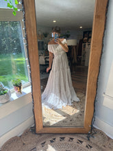 Load image into Gallery viewer, Ready to ship blush white floral crinkle ballerina dreams dress