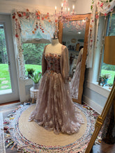 Load image into Gallery viewer, Ready to ship sample sale low waisted corset gown in hand dyed Mauve