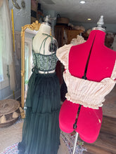 Load image into Gallery viewer, One of a kind green hand dyed two piece with beige always and forever top ready to ship flash sale