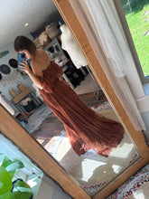 Load image into Gallery viewer, Sale ready to ship sale brown lace show off those shoulders dress