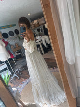 Load image into Gallery viewer, Ready to ship embroidery lace two piece (sheer)