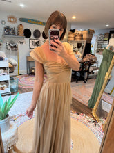 Load image into Gallery viewer, SALE love bird dark ivory lined with satin dress