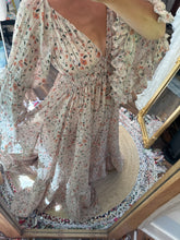 Load image into Gallery viewer, Amazing two dress deal dreams dress in crinkle floral and tan brown always dress