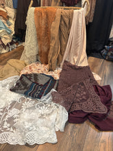 Load image into Gallery viewer, ) (Package h)ready to ship Box of fabric remnants perfect for baby layering (photo prop)