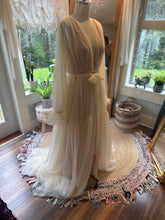 Load image into Gallery viewer, Ivory tulle robe comes with slip dress ready to ship sale