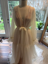 Load image into Gallery viewer, Ivory tulle robe comes with slip dress ready to ship sale