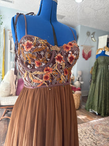 Preorder Hey Babe hand dye brown with embroidery embellishments allow four to six week (each is one of a kind)