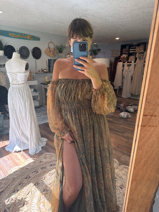 (Paisley) Flash sale Ready to ship soft mesh tulle and chiffon you glow girl