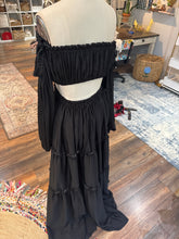 Load image into Gallery viewer, Two top one skirt - custom black corset top with you glow girl satin two piece ready to ship