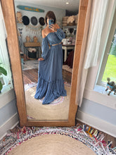 Load image into Gallery viewer, Ready to ship sale denim blue linen cotton nothing quite like you two piece dress