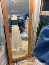 Load image into Gallery viewer, (Two dress deal ) Ready to ship soul mate skirt and denim top with Daydream dress in beige gauze fits small to xl
