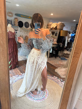 Load image into Gallery viewer, Three top, vintage lace skirt, Athena dress in brown sale ready to ship