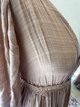 Load image into Gallery viewer, The last of these Daydream dress in tan beige gauze fits small to xl sale ready to ship