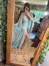 Load image into Gallery viewer, Light powder blue hand dyed bloom dress ready to ship