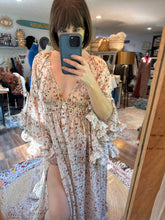 Load image into Gallery viewer, Sale ready to ship dreams crinkle rust floral dress