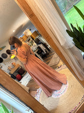 Load image into Gallery viewer, (Sale) Ready to ship sale rose brown linen cotton Oh Juliet dress reversible