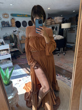 Load image into Gallery viewer, Ready to ship sale nothing quite like you two piece dress copper brown matte satin