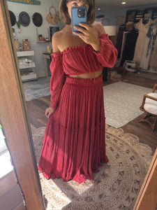 Ready to ship coral two piece sale