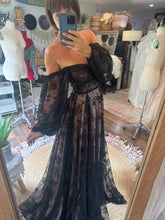 Load image into Gallery viewer, Ready to ship black lace A new day dress