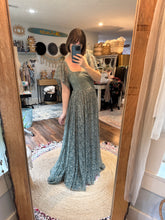 Load image into Gallery viewer, One of a kind lace embroidery hand dyed dress