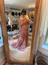 Load image into Gallery viewer, Mystical wonders coral color chiffon two piece dress ready to ship on sale