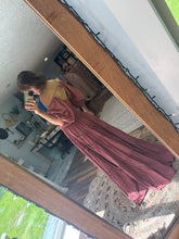 Load image into Gallery viewer, (Two dress deal ) Ready to ship Brown Athena with rose simply dress in cotton