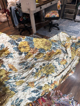 Load image into Gallery viewer, Ready to ship you glow girl  blue green floral crinkle print flash sale