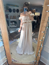 Load image into Gallery viewer, Ready to ship ivory two piece linen cotton dress sale reversible top